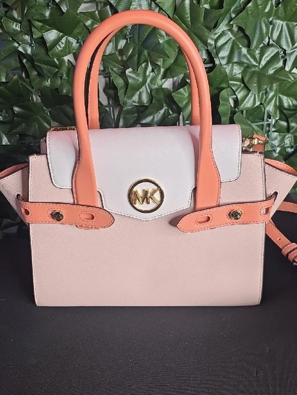 Michael Kors Carmen Medium Color-Block Flap Satchel